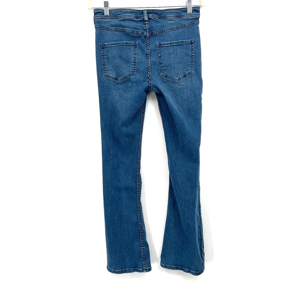 Free People mid rise flare jeans straight‎ stretch bell bottom boho retro 29 - Picture 6 of 10